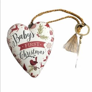 Baby’s First Christmas Heart and Lock Ornament
